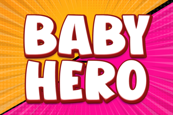 Baby Hero Font for Bold and Playful Craft Projects
