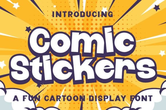 Comic Stickers: A Playful Font for Editorial Design