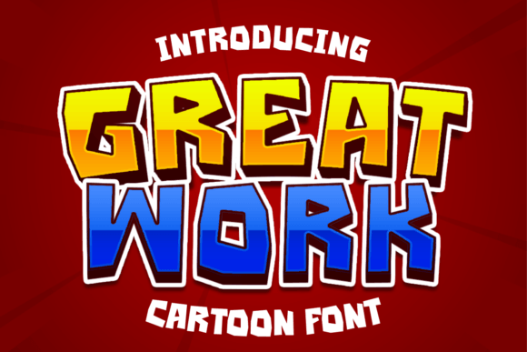 Great Work Bold Cartoon Font for Web Design