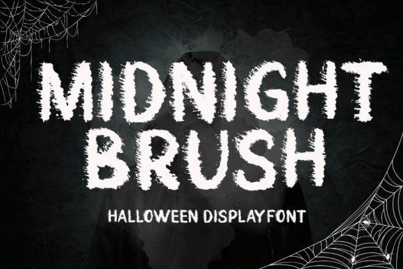 Midnight Brush: A Spooky Display Font for Halloween Creations
