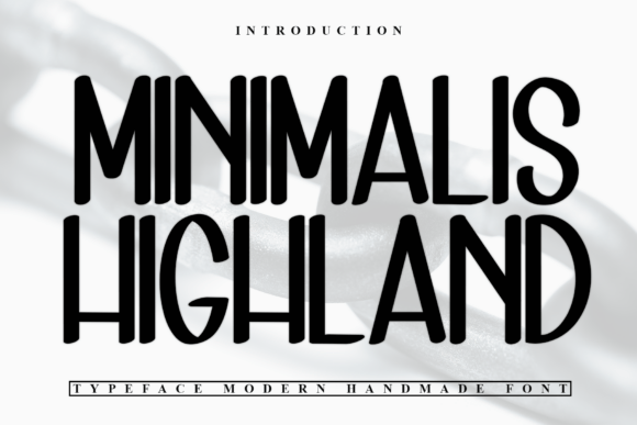 Minimalis Highland: A Bold Handwritten Font for Creative Branding