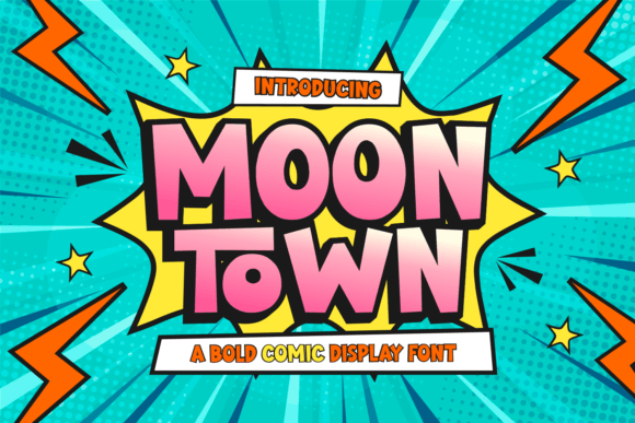 Moon Town: A Bold Display Font for Creative Branding