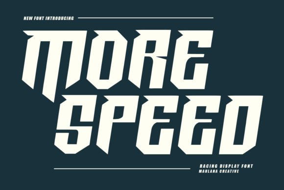 More Speed: A Bold Font for High-Energy Design