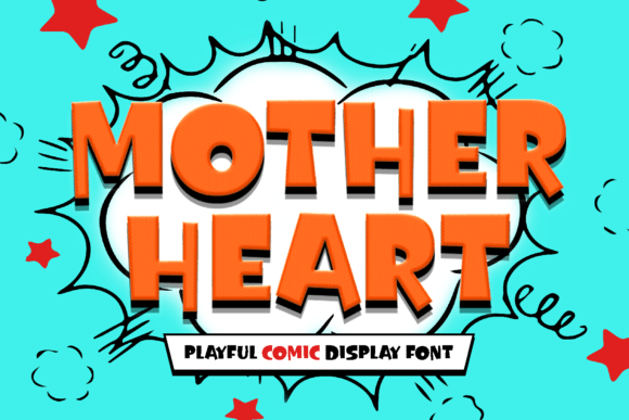 Mother Heart Font for Playful Branding and Display Design