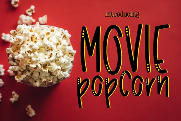 Movie Popcorn: A Bold Font for Eye-Catching Branding