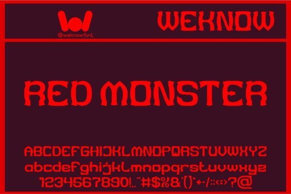 Red Monster: A Gothic Display Font for Bold Craft and Design