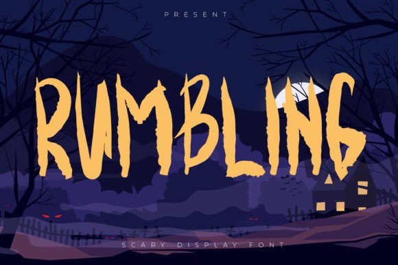 Rumbling Display Font for Trendy Branding and Playful Design