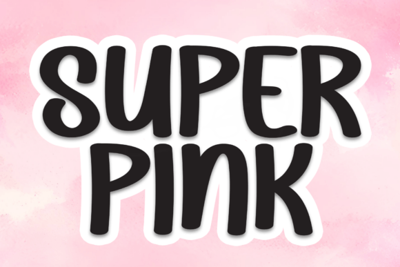 Super Pink: A Vibrant Display Font for Handmade Creators